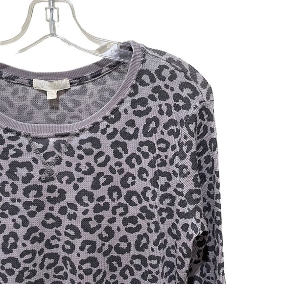 Ultra flirt Leopard Print Thermal Long Sleeve Top Grey Size XL New - Picture 4 of 9